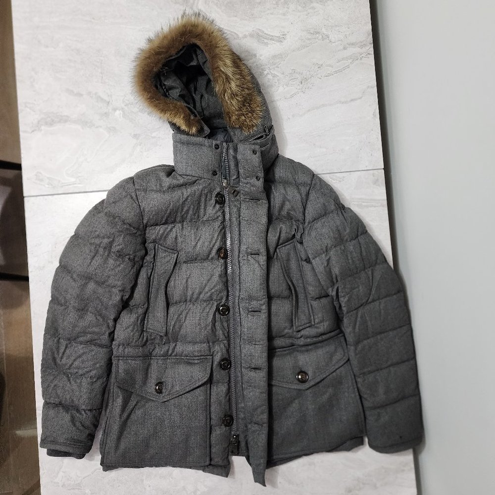 Moncler Rethel Puffer Coat Men Gray Size 5